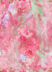 Fototapeta premium Abstract pink oil painting featuring expressive floral brushstrokes soft pastel texture romantic contemporary artistic background dreamy feminine canvas composition