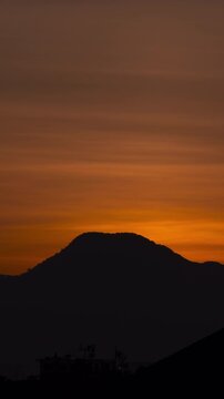 Timelapse of colorful sky gradient at dawn before sunrise