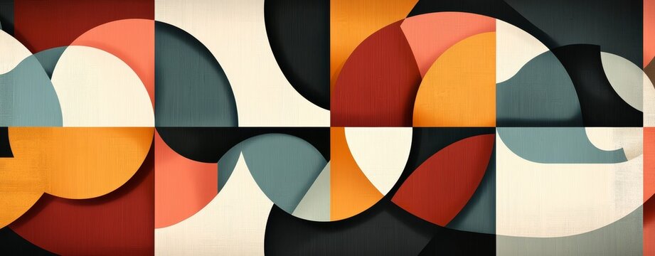 A colorful fusion of shapes and patterns for modern aesthetics.