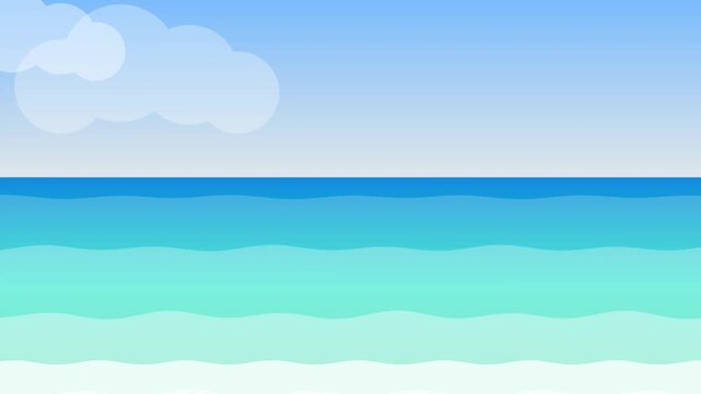 Calm ocean waves with gradient blue hues for digital backgrounds
