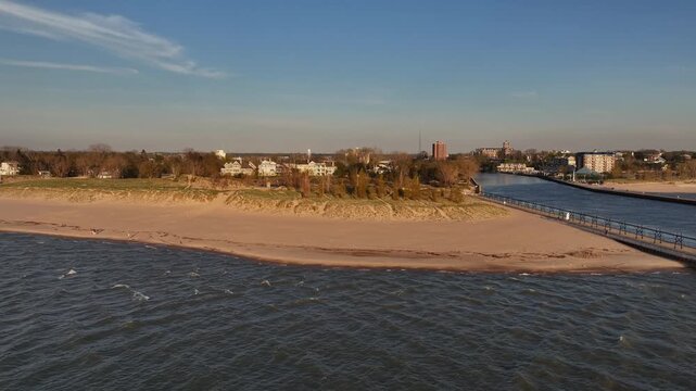 Beautiful dat near the St Joseph North Pierhead Outer Lighthouse at sunset