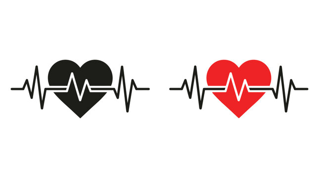 Valentine's Day - Valentine Heartbeat ECG Editable EPS