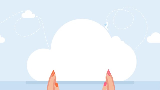 Woman giving high five to each other. Giving high five. Completion of project. Girlfriends celebrate success, self confidence. Friendliness gesture. Agreement, communication. 2d flat animation