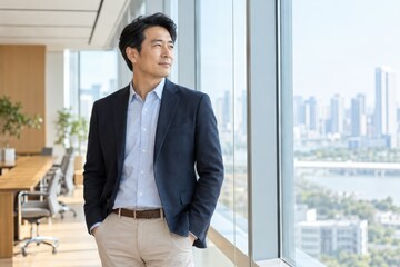 Fototapeta premium businessman portrait in office
