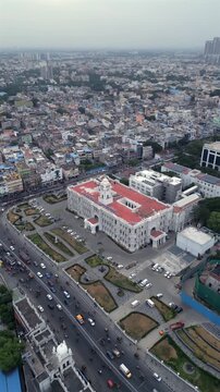 Vertical Aerial View of Ripon Building Chennai India