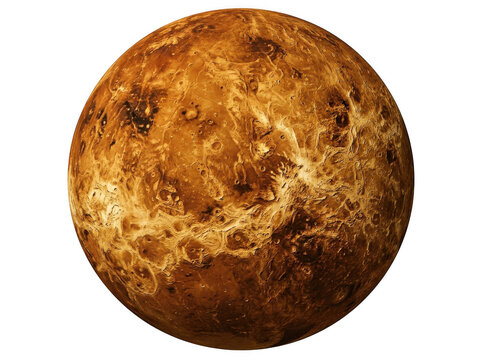 A detailed brown textured sphere representing a planet or rocky moon object