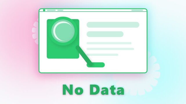 A green graphical indicator signifies a total lack of information within the software interface while depicting a missing file symbol that represents empty search results for the current system