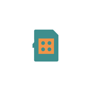 SIM card icon with four dots