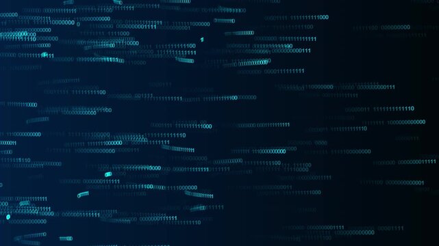 Computer Artificial Intelligence Digital Rain Information Flow Scrolling