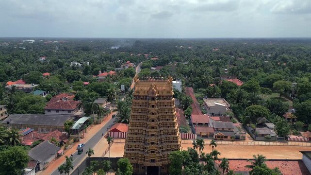 Aerial View of Nallur Kandaswamy Kovil Temple Jaffna Sri Lanka