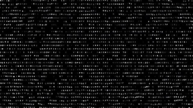 Digital Rain of Matrix Style Binary Code, High Tech Binary Matrix