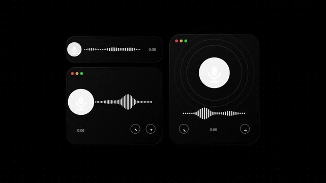 Digital Audio Waveform Monitor on Black Background with Subtle Motion