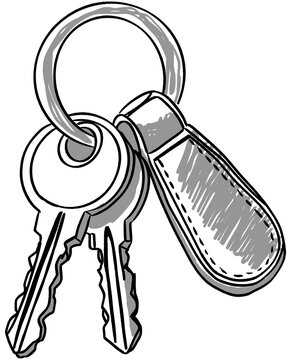 vector illustration of keys