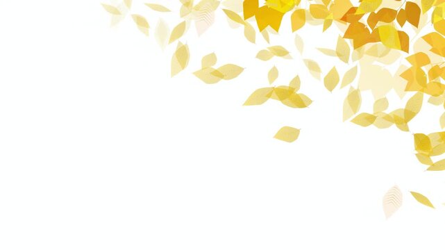 Falling yellow autumn leaves 4K