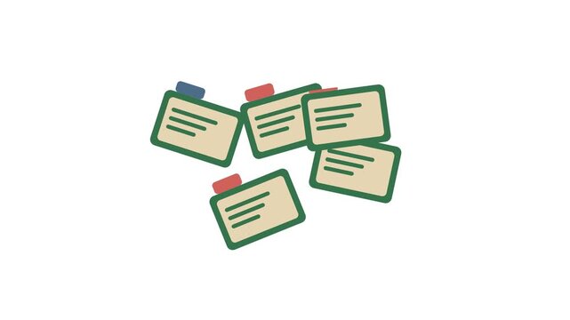 Set of Colorful File Index Tabs and Office Paper Labels