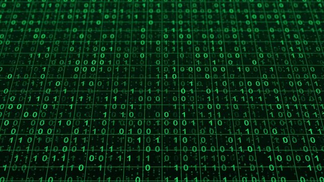 Big Data Information Flow Digital Code Scrolling