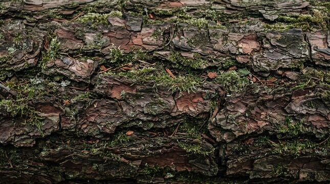 A soft pine bark texture overlay with natural green moss tint, rustic woodland Christmas aesthetic