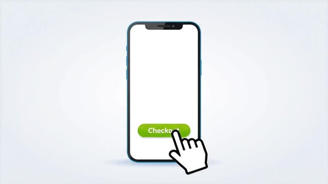 Simple flat vector animation concept for Online Shopping