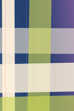 A structured grid of translucent rectangles in cream, blue, olive, gray, and purple evokes a modern woven textile with balanced rhythm for fashion and editorial use.