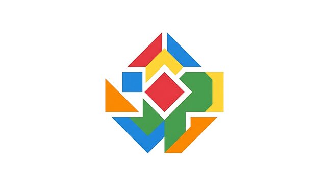 Colorful abstract logo featuring upward arrows and interlocking curved shapes, symbolizing growth, progress, teamwork, and modern business success