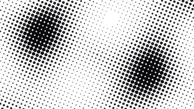Abstract halftone pattern motion background, with pulsing black dots