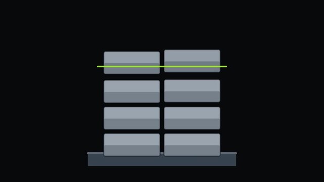 Concrete Block Wall Leveling Animated Construction Icon