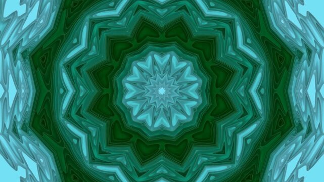 A mesmerizing abstract video featuring intricate geometric patterns in a rhythmic dance of mandala-like shapes