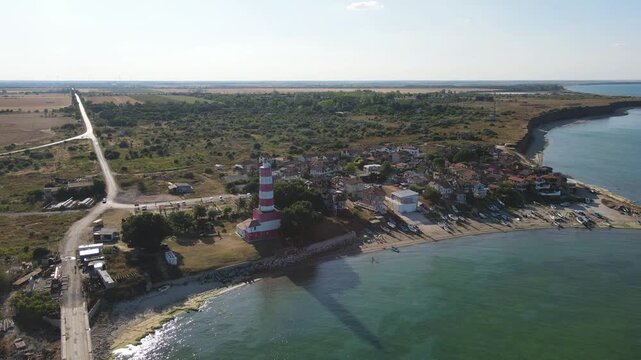 Aerial view of Black sea coast near Shabla cape, Dobrich Region, Bulgaria