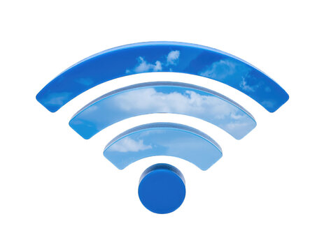 a high quality stock photograph of a wifi symbol isolated on a white background