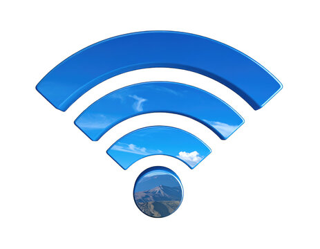 a high quality stock photograph of a wifi symbol isolated on a white background