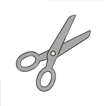 Illustration of scissors on a transparent background