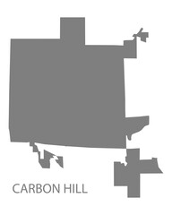 Obraz premium Carbon Hill City Map, Alabama, USA