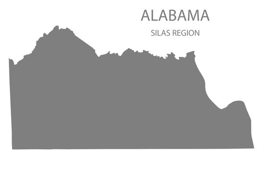 Silas Region Map, Alabama, USA