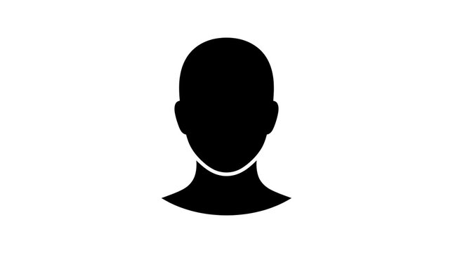 Silhouette of human head profile view