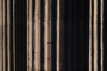 Obraz premium Close up of fluted tuff pillar architectural background