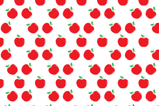 Seamless apple pattern background