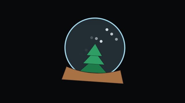 Christmas Snow Globe Animated Holiday Icon