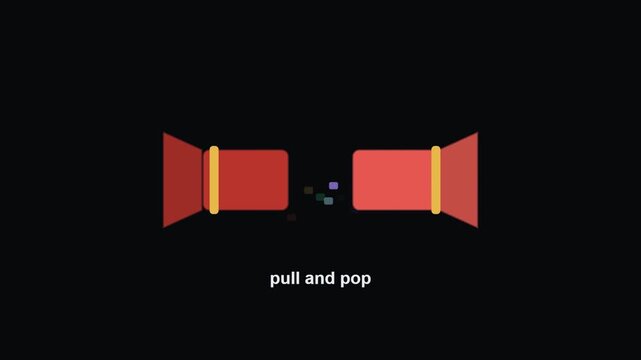 Christmas Cracker Pull Animated Holiday Icon