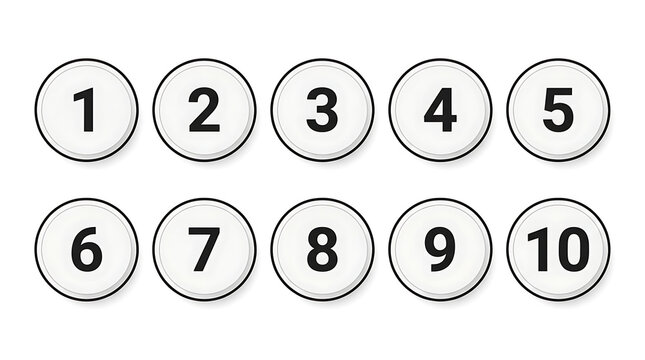 Numbered circle diagram with sequential digits