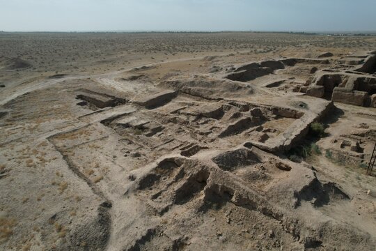 The ancient city of Black Hill is located in the city of Termez, Uzbekistan. The archaeological site is an ancient Buddhist settlement.