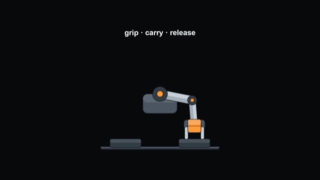 Robotic Arm Pick and Place Animated Icon