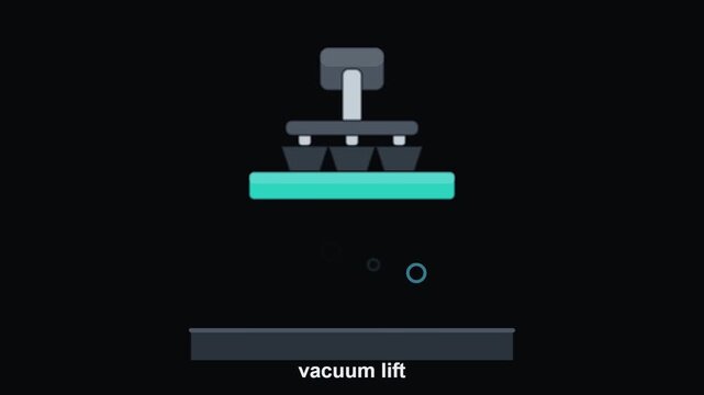 Vacuum Lift Robotic Arm Animated Icon