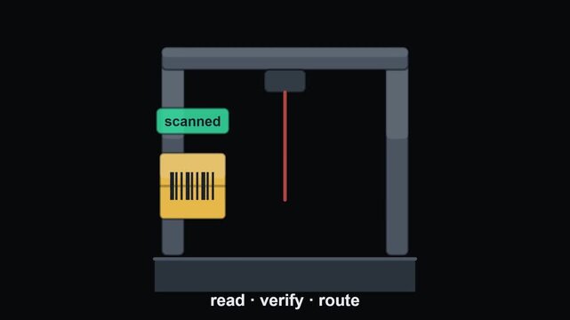 Barcode Scan Verify Route Animated Icon