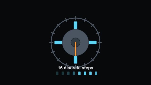 Stepper Motor Discrete Steps Animated Icon