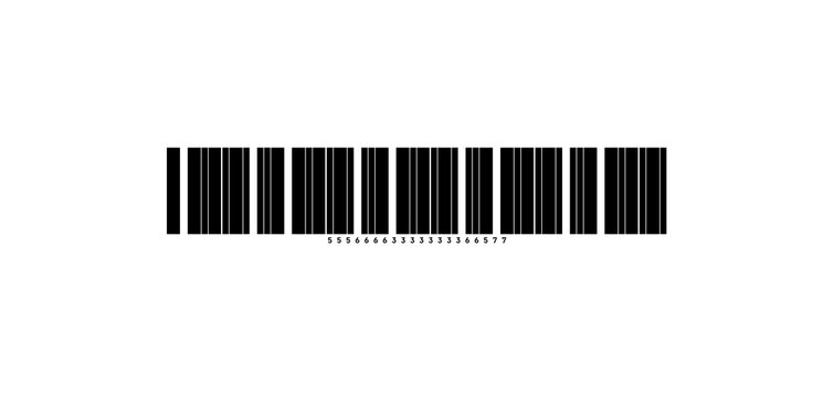 Classic black barcode icon vector illustration isolated on white background