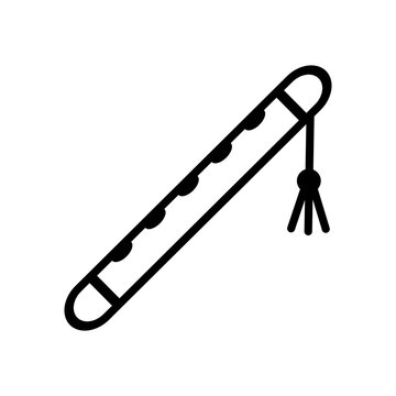 Janmashtami bamboo flute bansuri vector icon