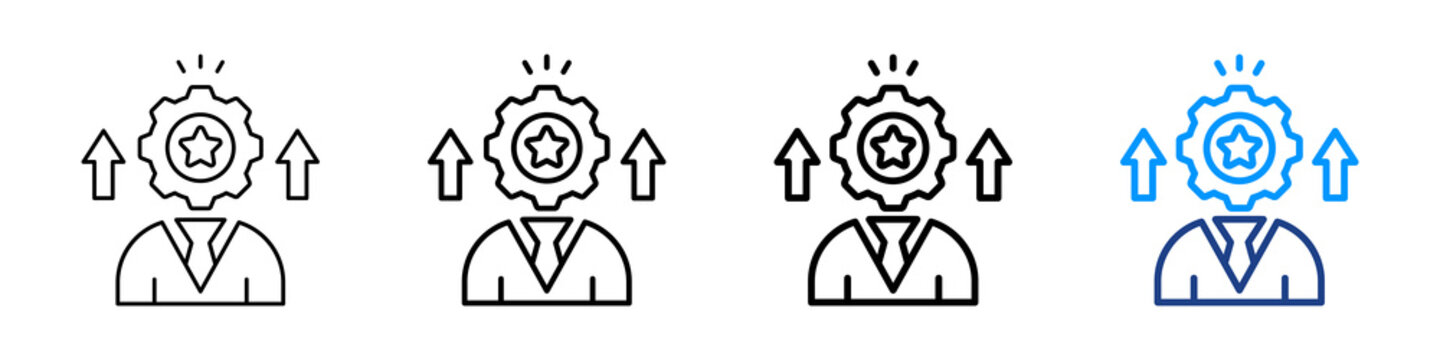 Talent Development Icon Different Style Outline Collection Set.