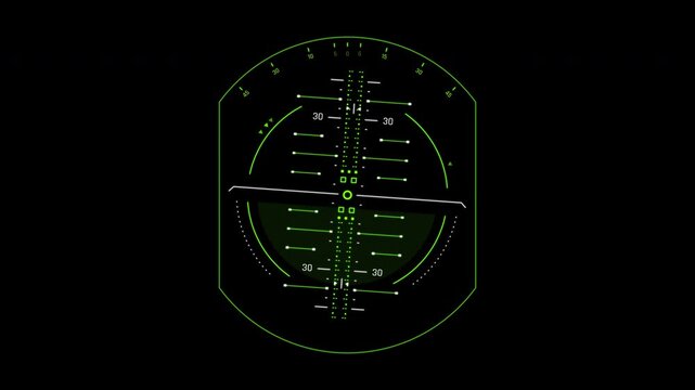 Tactical Airspeed & Altitude Vertical Ladder Display HUD Loop