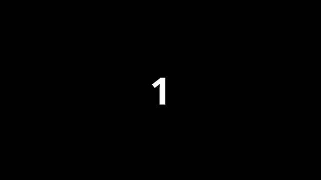 Dramatic countdown timer 3 t0 0