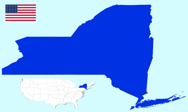 New York City and Staten Island Map &ndash; NYC Boroughs Vector Illustration